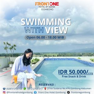 Front One Hotel Gombong Kebumen - Swimming with view